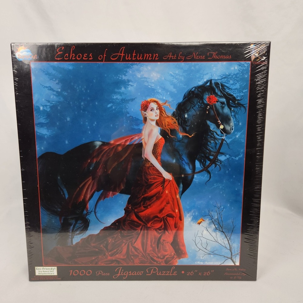 New Sealed Sunsout Nene Thomas "Echoes of Autumn"‎ 1000 pc Item 67674 26"x26"